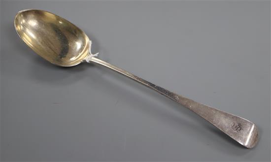 A Victorian silver Old English pattern basting spoon, initialled, George Adams London 1874, 30.6cm.
